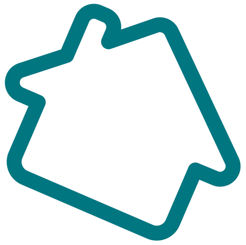 DBN Homes logo, outline
